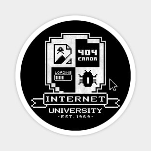 Internet University establisher 1969 8-bit arcade gift idea Magnet